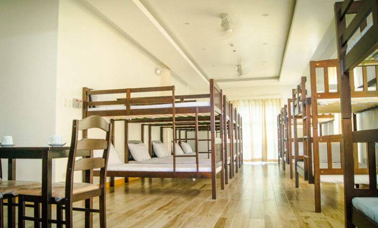 Dormitory Room bunk beds wooden frame